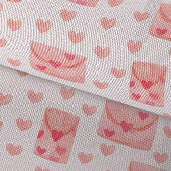 Pink Love Letter Waterproof Oxford