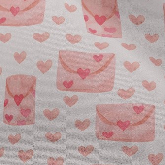 Pink Love Letter Chiffon