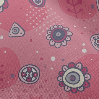 Childlike Cartoon Flowers Chiffon