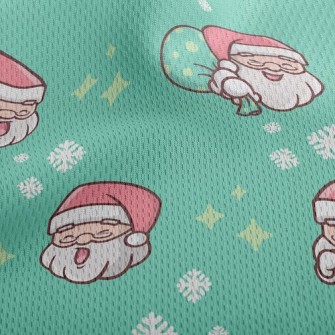 Santa Claus With Various Expre Athletic Mesh Flat Back