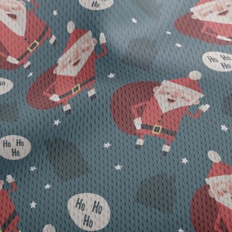 Energetic Santa Claus Athletic Mesh Flat Back