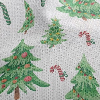 Beautiful Decorated Christmas  Athletic Mesh Flat Back