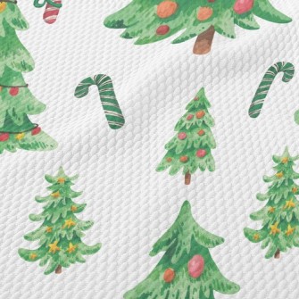 Beautiful Decorated Christmas  Birdseye Piqué