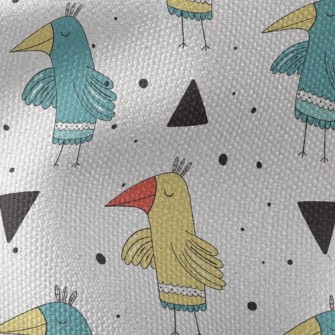 Calm Walking Big Bird Waterproof Canvas