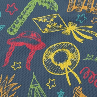 Pleasant Vacation Life Birdseye Piqué