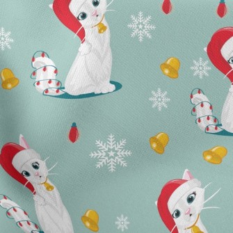 Beautiful Christmas Kitten Stretch Ponte