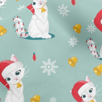 Beautiful Christmas Kitten Micro Fleece