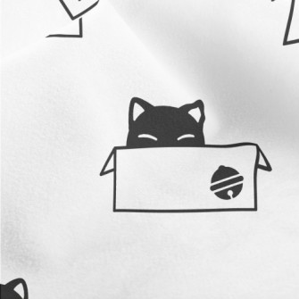 Cute Cardboard Box Cat Micro Fleece