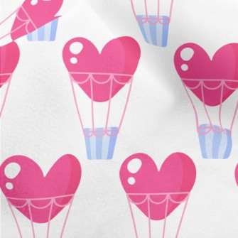 Heart Shaped Hot Air Balloon Micro Fleece