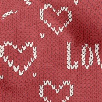 Knitted Style Heart Micro Fleece