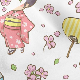 Kawaii Japanese Girl Micro Fleece