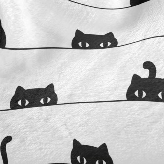 Peeping Black Cat With Big Eye Minky