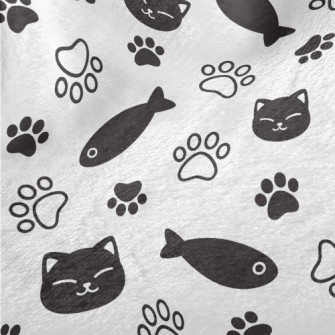 Smiling Cat Dried Fish Minky