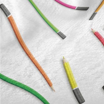 Colorful Pencils Minky