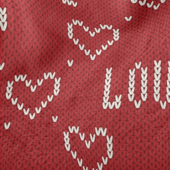 Knitted Style Heart Minky