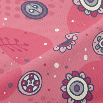Childlike Cartoon Flowers Piqué