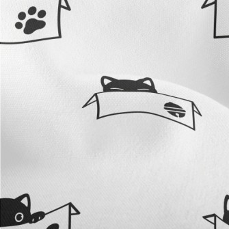Cute Cardboard Box Cat Lightweight Performance Linen