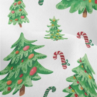 Beautiful Decorated Christmas  Lightweight Performance Linen