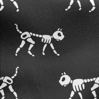 Funny Cat Bones Jersey Backed Fleece
