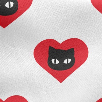 Dead Fish-eyed Loving Cat Jersey Backed Fleece