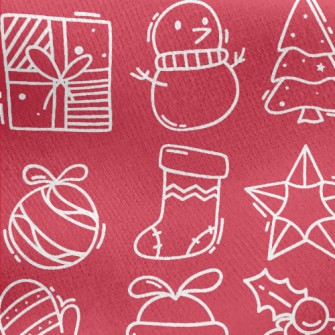 Christmas Snowman Decoration Jersey Backed Fleece