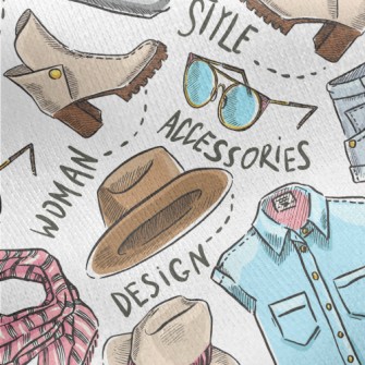 Girls Fashion Boots And Hats Jersey Backed Fleece