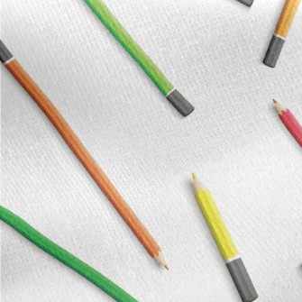Colorful Pencils Jersey Backed Fleece