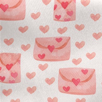 Pink Love Letter Jersey Backed Fleece