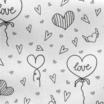 Simple Love Balloon Jersey Backed Fleece