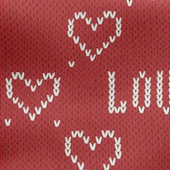 Knitted Style Heart Jersey Backed Fleece