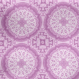 Lace Kaleidoscope Flowers Jersey Backed Fleece