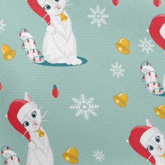 Beautiful Christmas Kitten Pongee