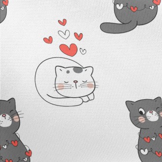 Couple Cats Who Like Each Othe Pongee