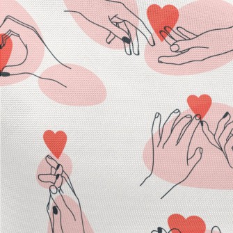 Couple Hooking Little Hands Pongee