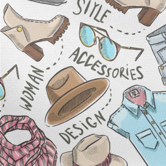 Girls Fashion Boots And Hats Pongee