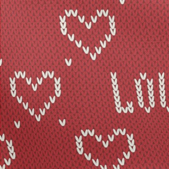 Knitted Style Heart Pongee