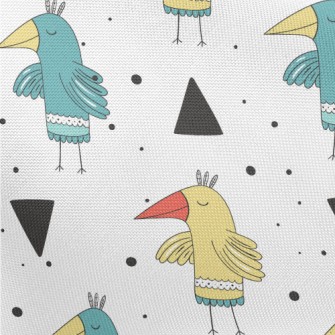 Calm Walking Big Bird Pongee