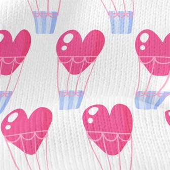 Heart Shaped Hot Air Balloon Stretch Jersey