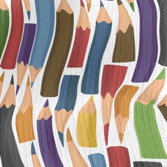 Nice Multi-color Pencils Stretch Jersey