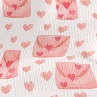 Pink Love Letter Stretch Jersey