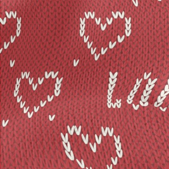Knitted Style Heart Stretch Jersey