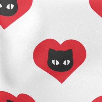 Dead Fish-eyed Loving Cat Lightweight Cotton Poplin
