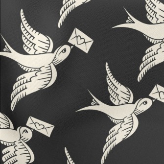 Swallow's Love Letter Lightweight Cotton Poplin