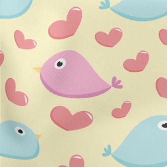 Love Bicolor Bird Lightweight Cotton Poplin