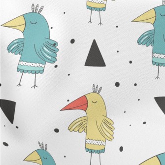 Calm Walking Big Bird Lightweight Cotton Poplin