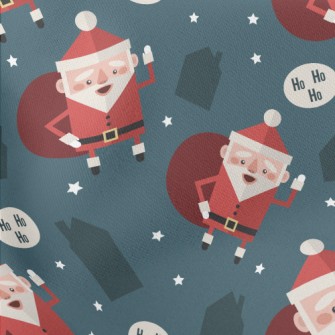 Energetic Santa Claus Lightweight Cotton Poplin