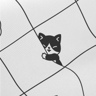Kitten Family Peek Midweight Cotton Poplin