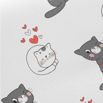 Couple Cats Who Like Each Othe Midweight Cotton Poplin