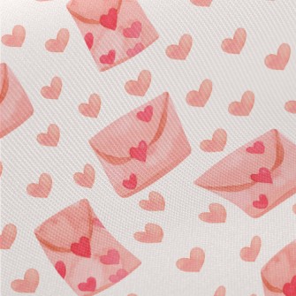 Pink Love Letter Midweight Cotton Poplin