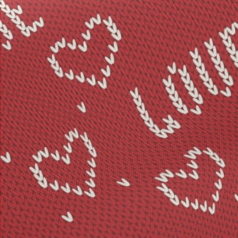 Knitted Style Heart Midweight Cotton Poplin